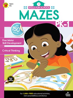 cover image of Skills for School Mazes, Grades PK--1